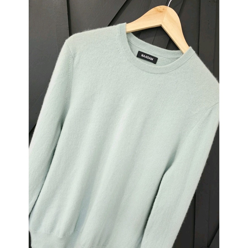 NAADAM 100% Cashmere Crew Neck Sweater Light Green Women's Size Large